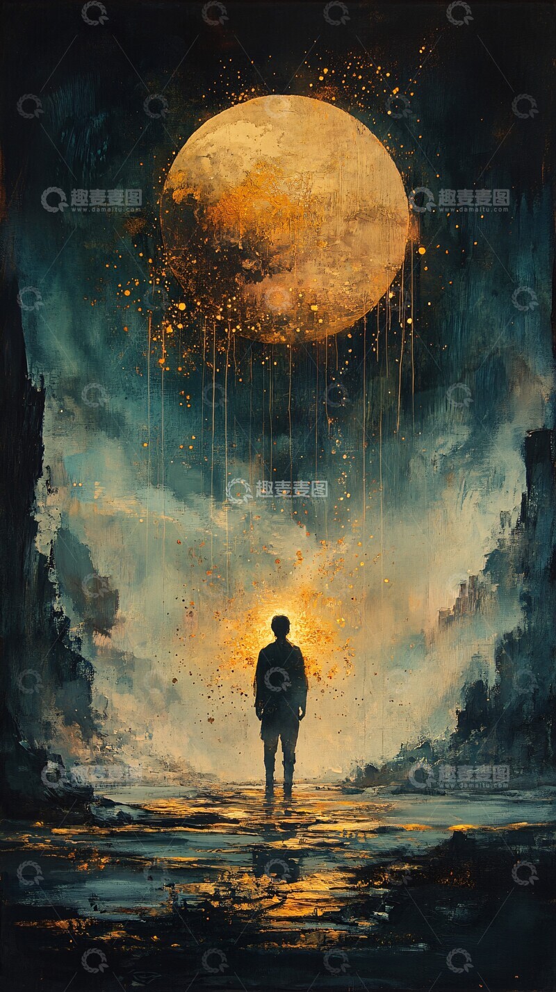 高清大图下载【趣麦麦图】-金色光芒中心1