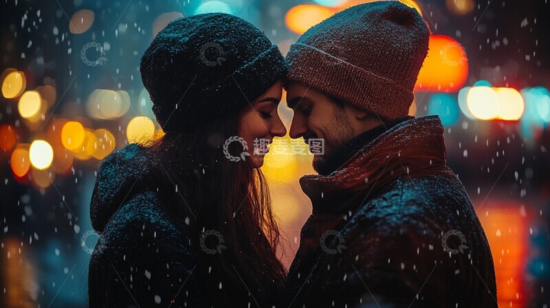 高清大图下载【趣麦麦图】情侣共度情人节2