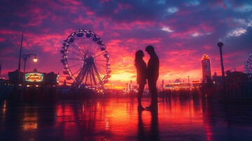 夕阳下的摩天轮之恋1