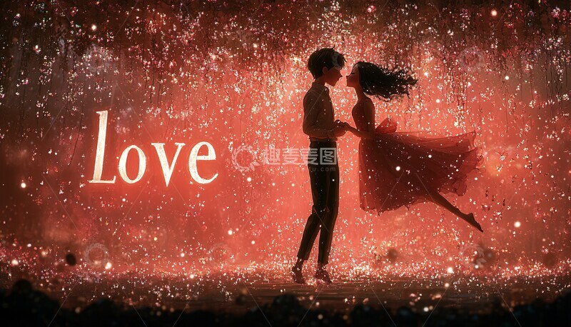 高清大图下载【趣麦麦图】梦幻恋人相视1