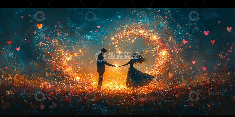 高清大图下载【趣麦麦图】-两灵魂相望灵魂光芒花朵3