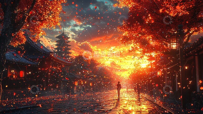 高清大图下载【趣麦麦图】-温暖红调卡通爱