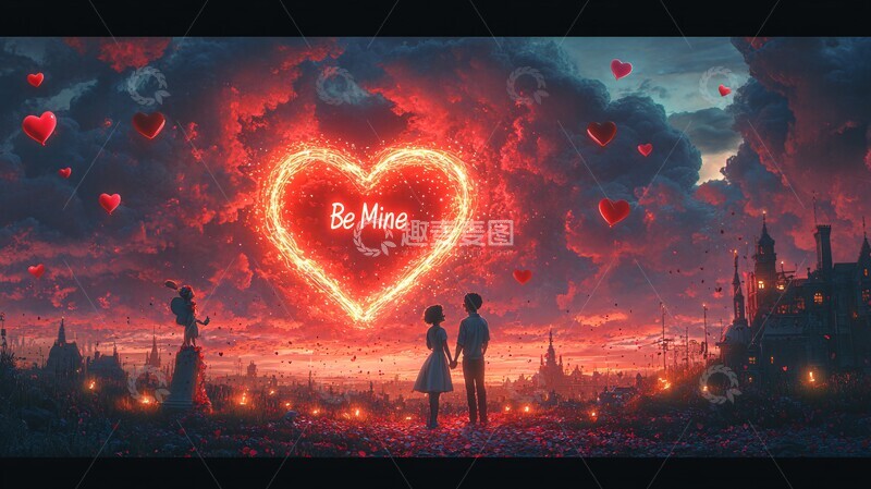 高清大图下载【趣麦麦图】情人节浪漫场景1