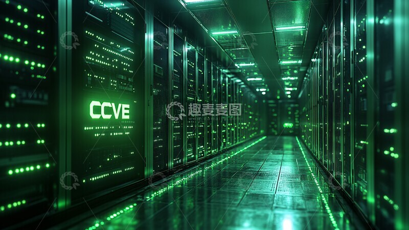 高清大图下载【趣麦麦图】绿光脉冲服务器房间脉冲1