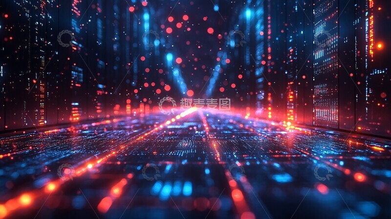 高清大图下载【趣麦麦图】超级计算机数据流1