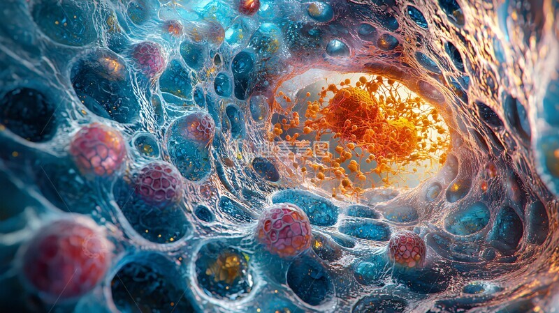 高清大图下载【趣麦麦图】细胞内部结构图3