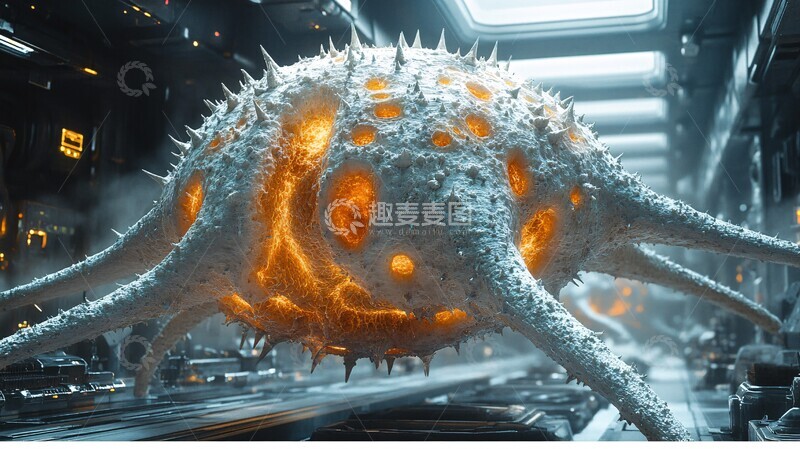 高清大图下载【趣麦麦图】猴痘病毒模型3