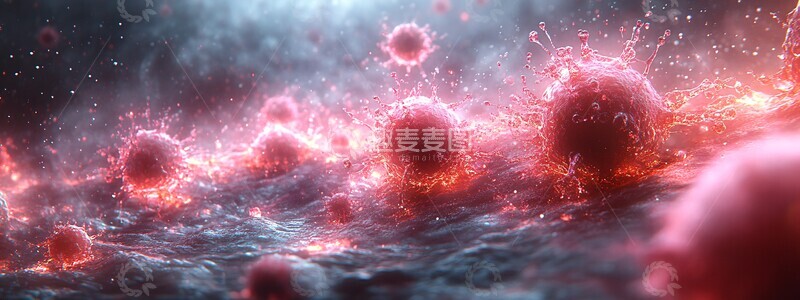 高清大图下载【趣麦麦图】癌症病毒细胞被消灭
