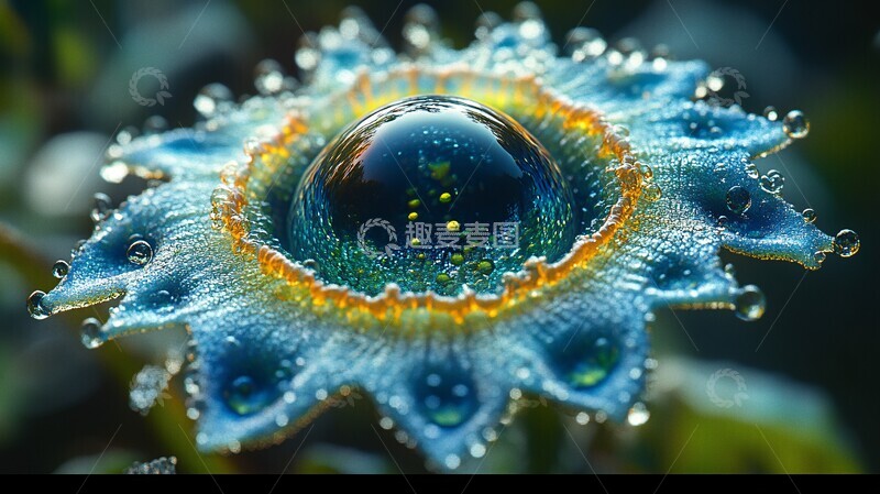 高清大图下载【趣麦麦图】蓝绿细胞膜细节2