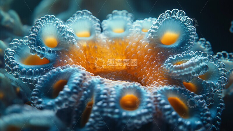 高清大图下载【趣麦麦图】蓝绿细胞膜细节3