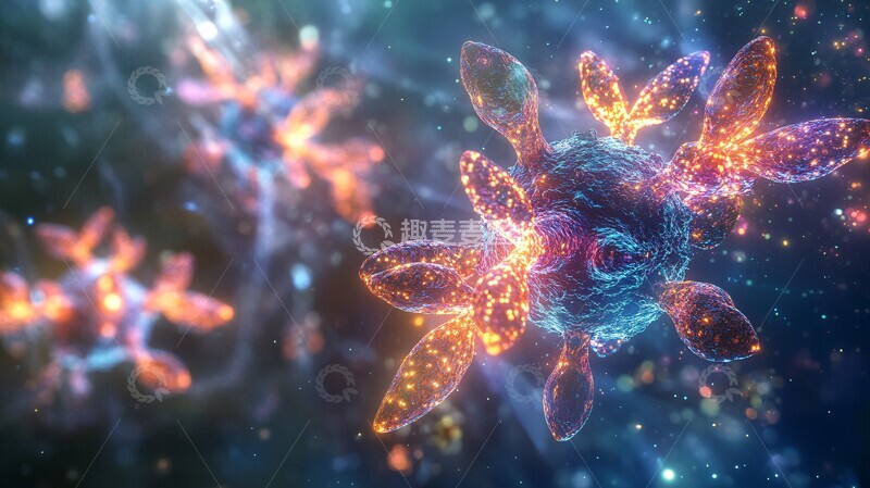 高清大图下载【趣麦麦图】抗体覆盖病毒表面3