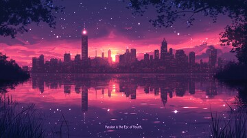 青年热情城市星夜1