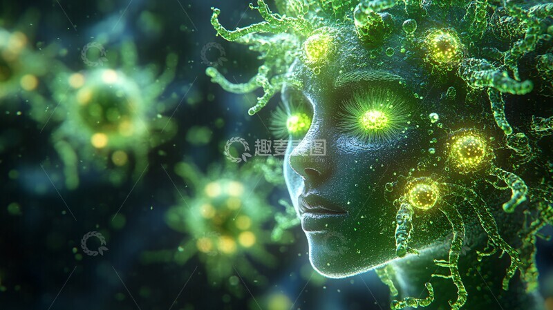 高清大图下载【趣麦麦图】吞噬细胞绿液2