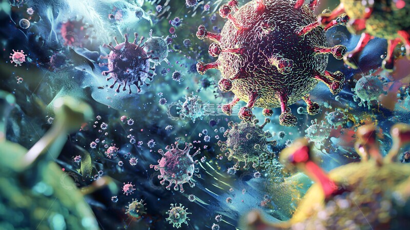 高清大图下载【趣麦麦图】免疫细胞对抗病毒3