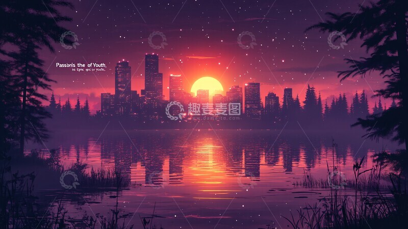 高清大图下载【趣麦麦图】青年热情城市星夜3