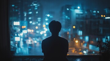 亚洲男子窗前景2