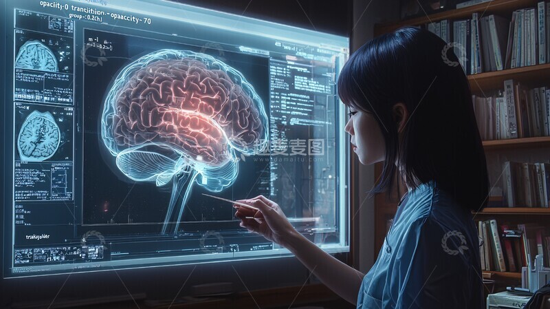 高清大图下载【趣麦麦图】全息中医脑扫描检查2