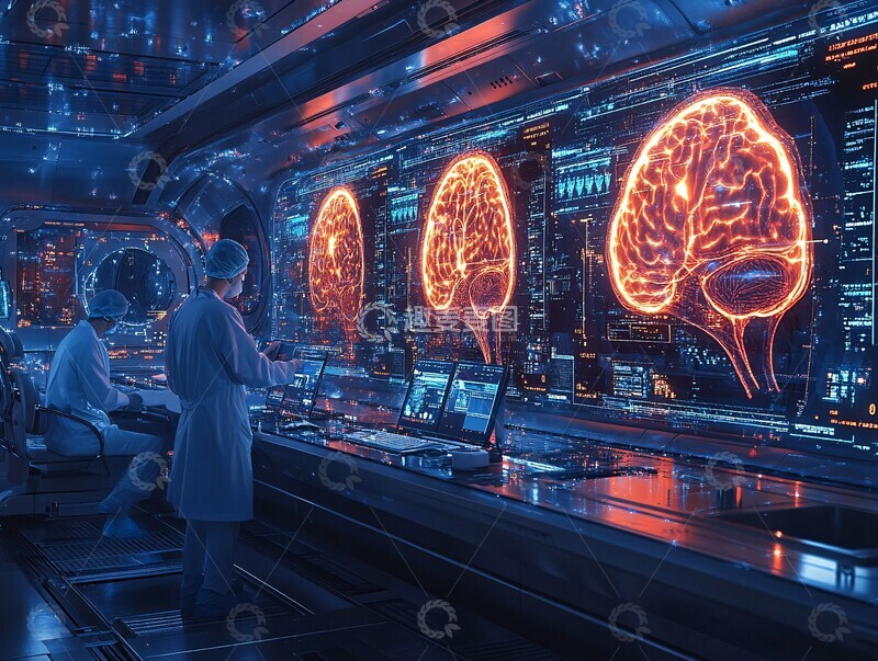 高清大图下载【趣麦麦图】神经影像诊断环境