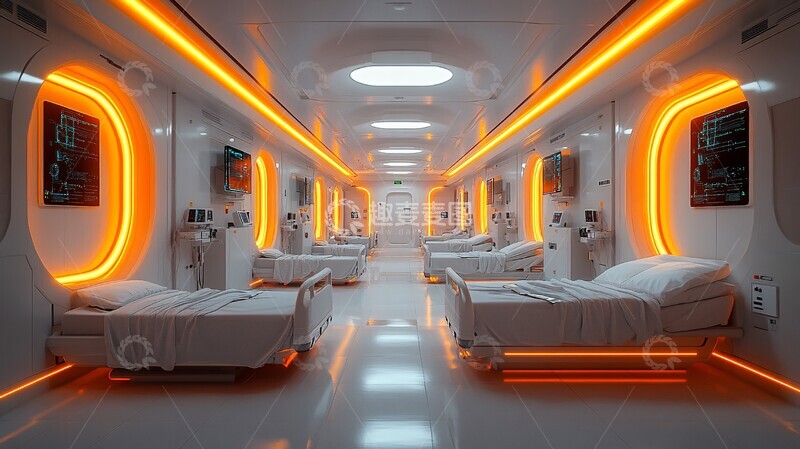 高清大图下载【趣麦麦图】未来医院走廊8