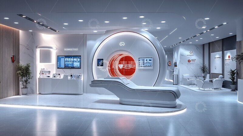 高清大图下载【趣麦麦图】白色红色医疗展台2