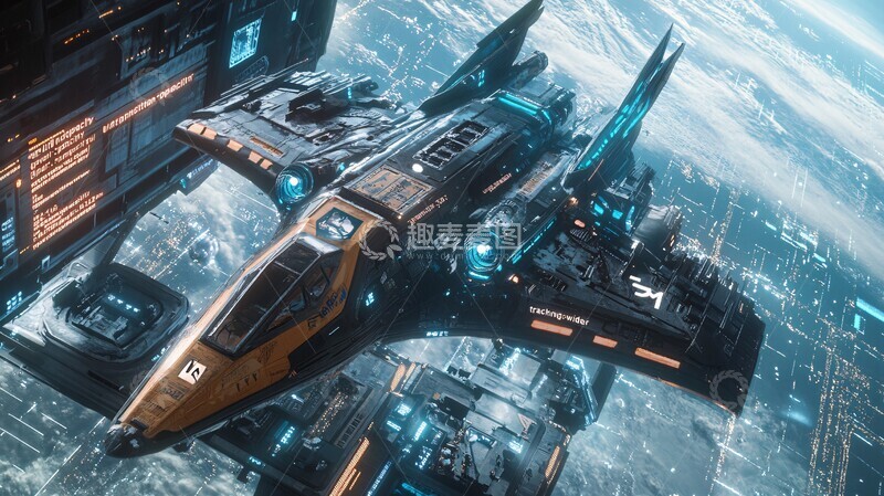 高清大图下载【趣麦麦图】太空船飞行器