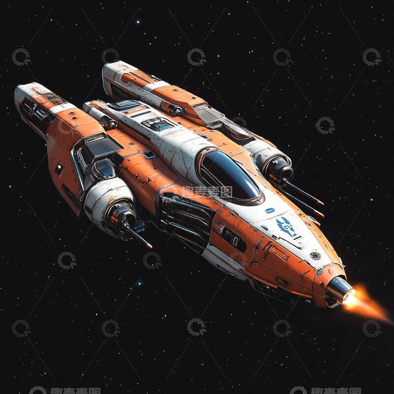 高清大图下载【趣麦麦图】飞船激光战损1
