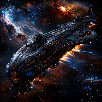 巨型星舰穿越星云3
