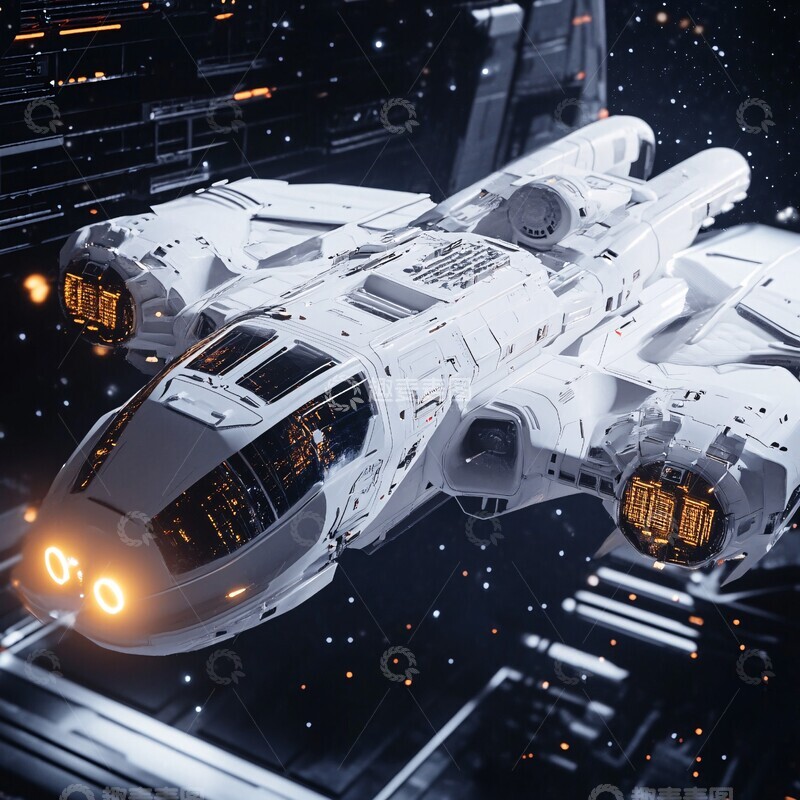 高清大图下载【趣麦麦图】未来空间飞行器