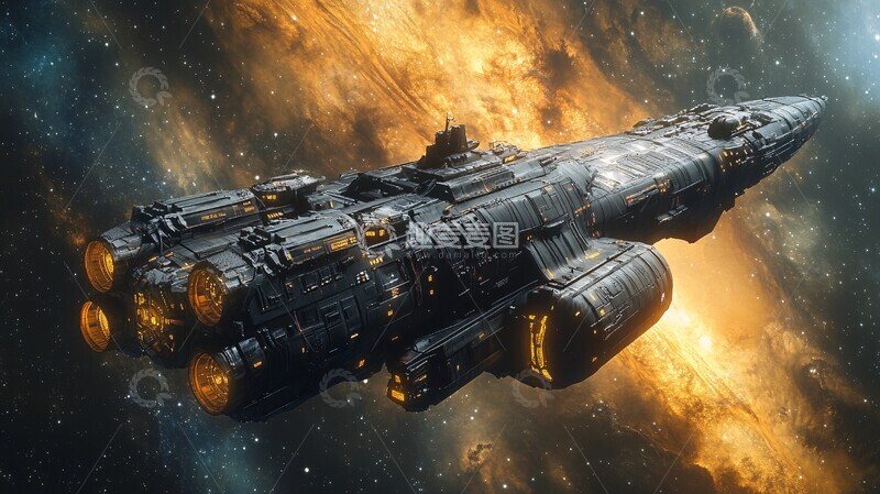 高清大图下载【趣麦麦图】太空船驶向镜头3