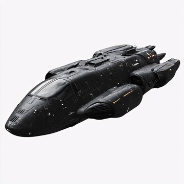 黑色太空船侧面1