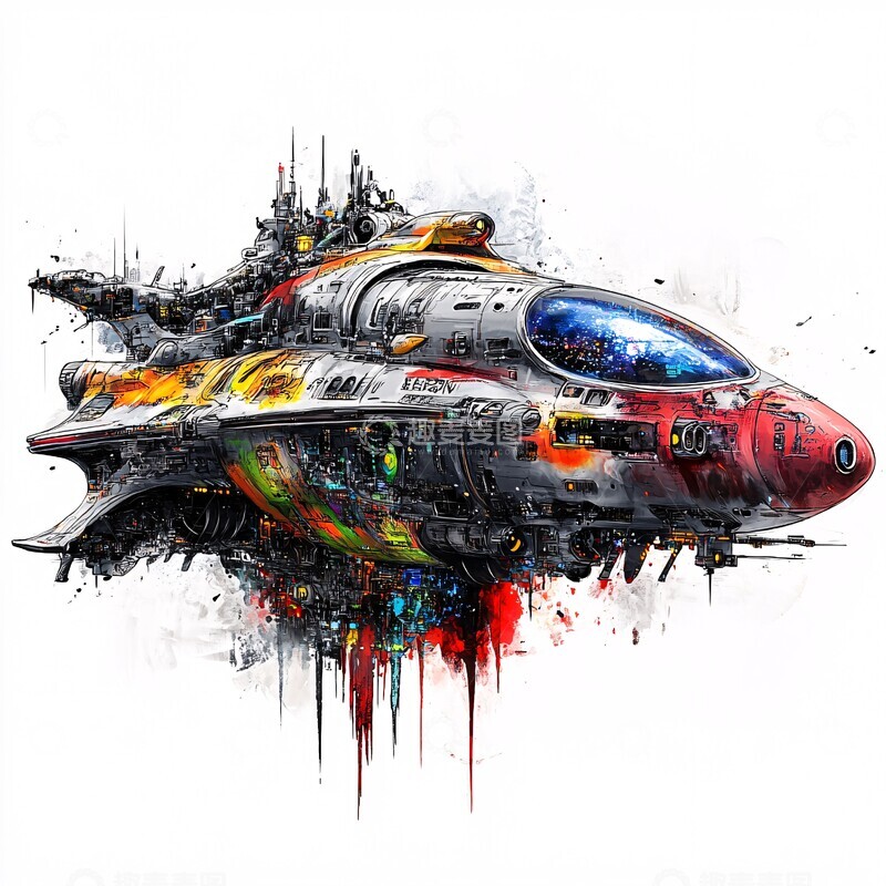 高清大图下载【趣麦麦图】太空船好奇展示