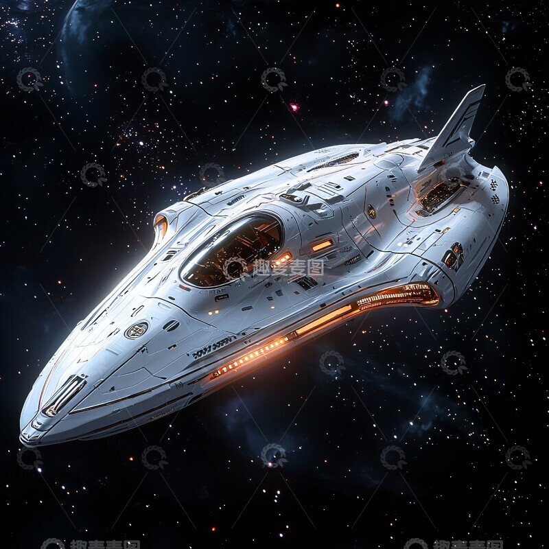 高清大图下载【趣麦麦图】白色未来飞船3