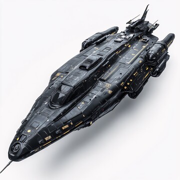 黑色太空船侧面