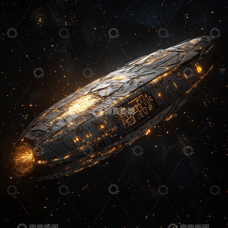 高清大图下载【趣麦麦图】巨舰穿越星际残骸3