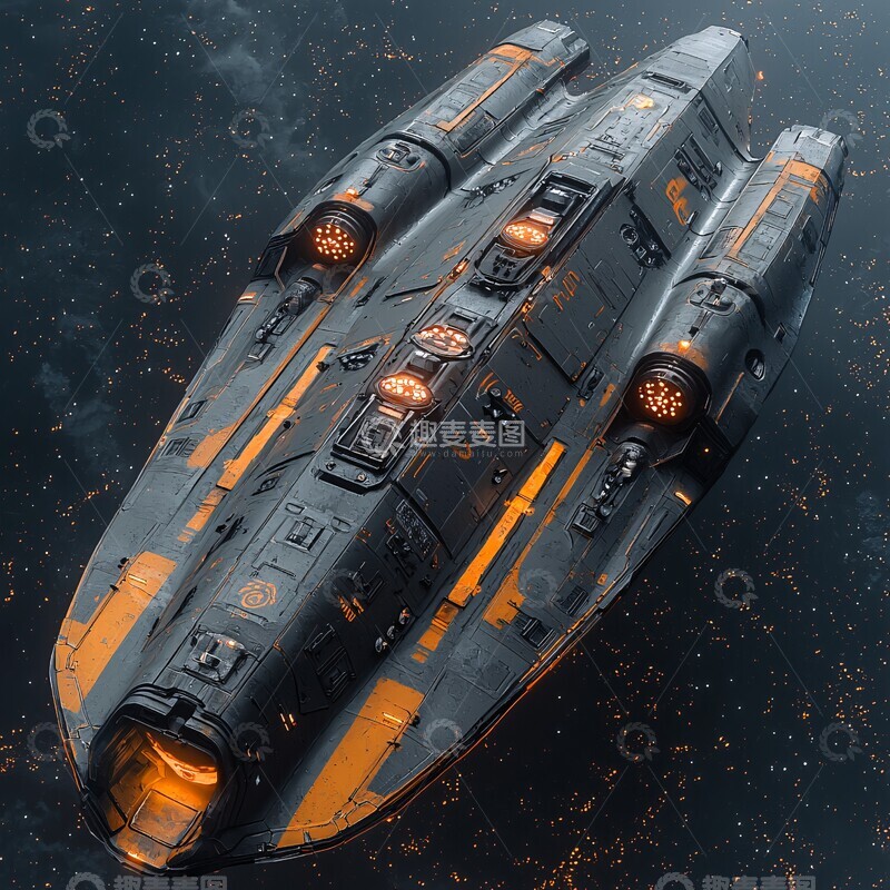 高清大图下载【趣麦麦图】双激光炮战舰1