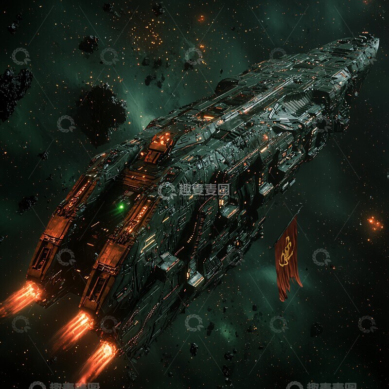 高清大图下载【趣麦麦图】克林战舰漂浮战场2