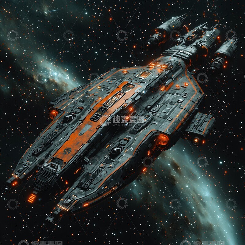 高清大图下载【趣麦麦图】双激光炮战舰