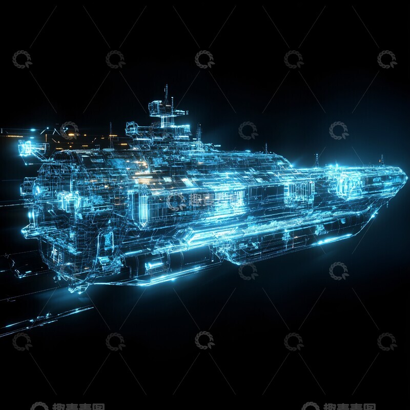 高清大图下载【趣麦麦图】蓝色货船蓝色货船集装箱3
