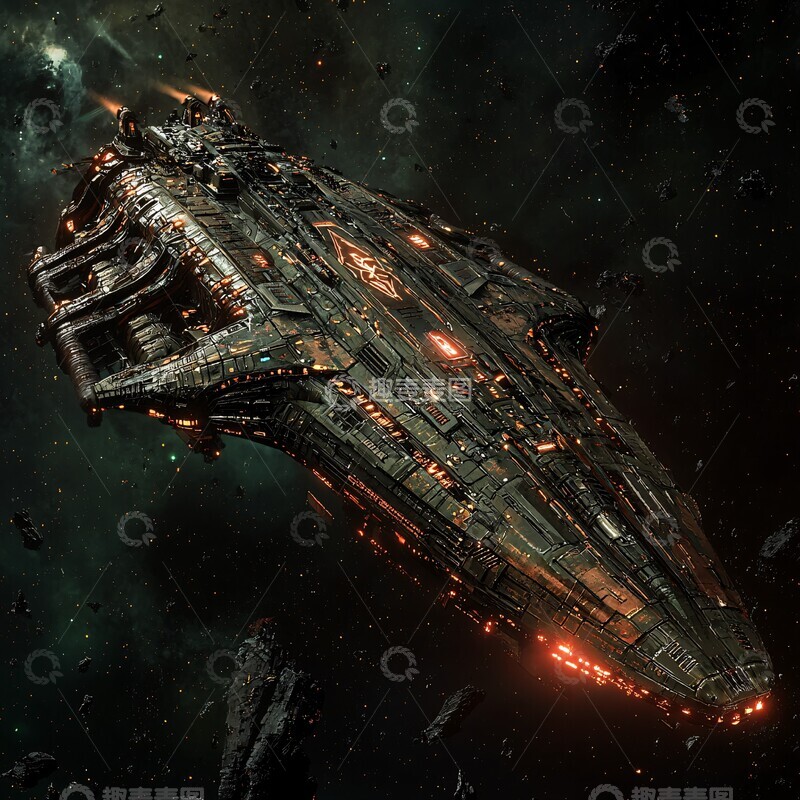 高清大图下载【趣麦麦图】克林战舰漂浮战场3