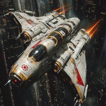 银金红条纹运输船2