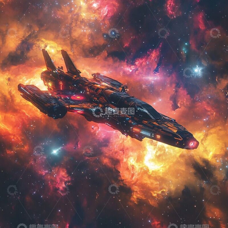 高清大图下载【趣麦麦图】漂流太空的孤独探索3