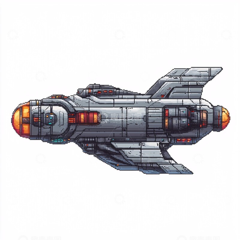 高清大图下载【趣麦麦图】红白机太空船2