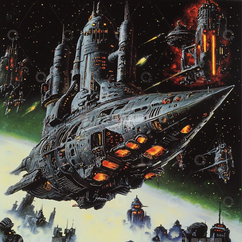 高清大图下载【趣麦麦图】攻击型太空飞船3