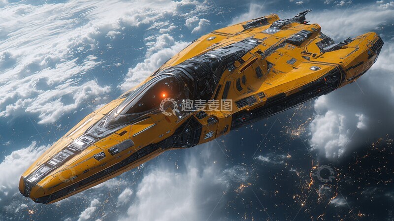 高清大图下载【趣麦麦图】外星飞船降落星球3