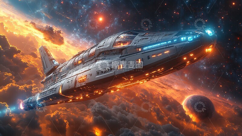 高清大图下载【趣麦麦图】太空豪华游艇2