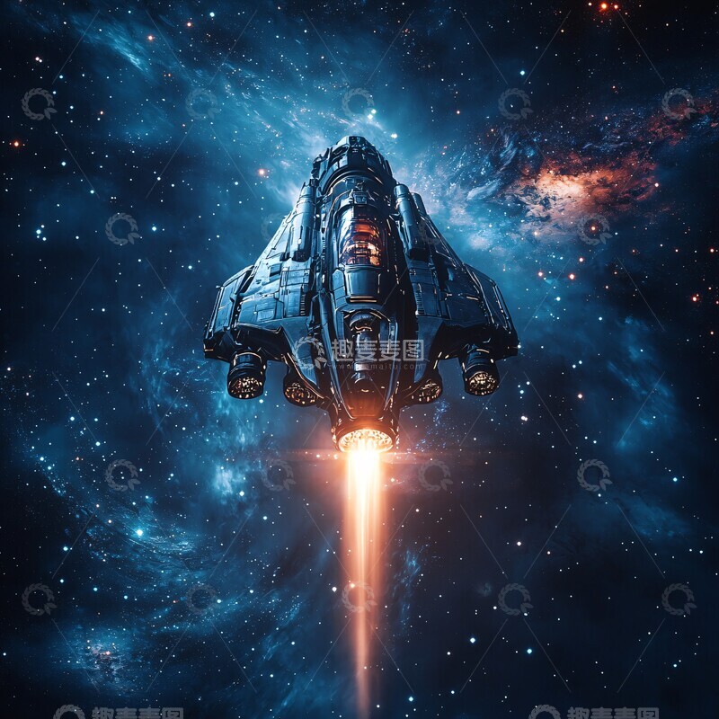 高清大图下载【趣麦麦图】希望之光飞船1