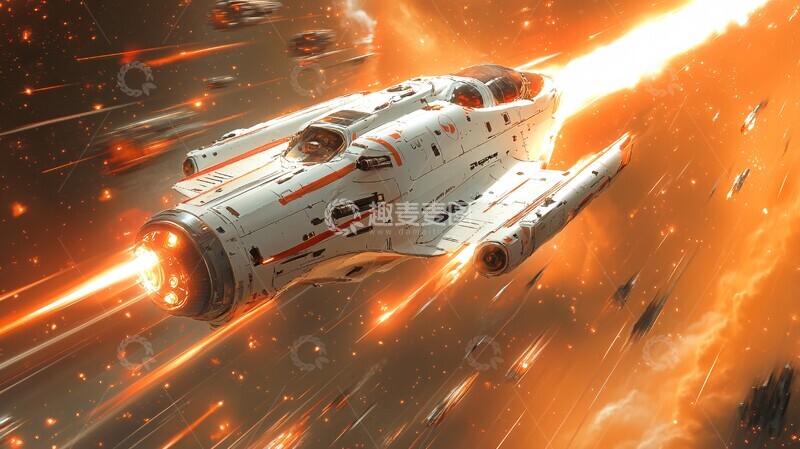 高清大图下载【趣麦麦图】星舰侧面喷射推进1