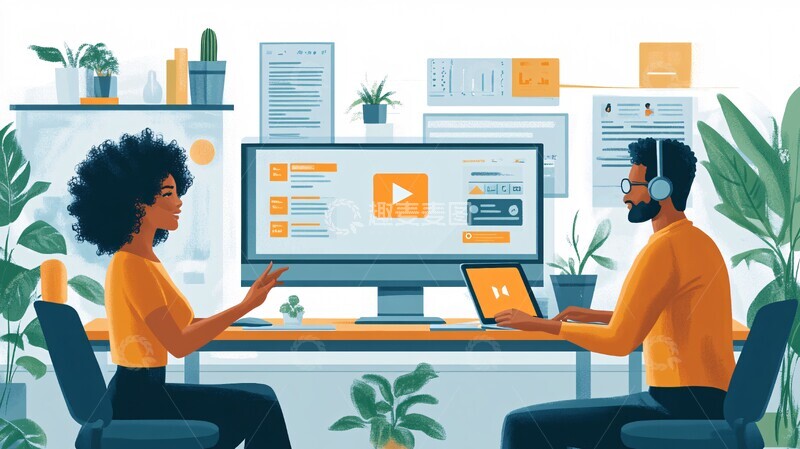 高清大图下载【趣麦麦图】数字协作工作空间2