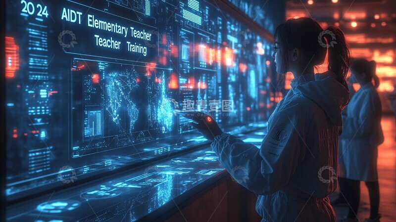 高清大图下载【趣麦麦图】小学教师数字培训