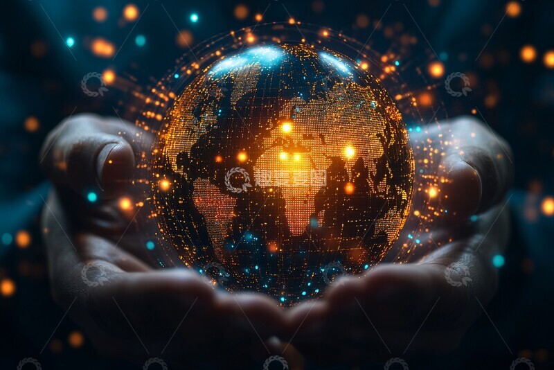 高清大图下载【趣麦麦图】全球商业网络数字营销1